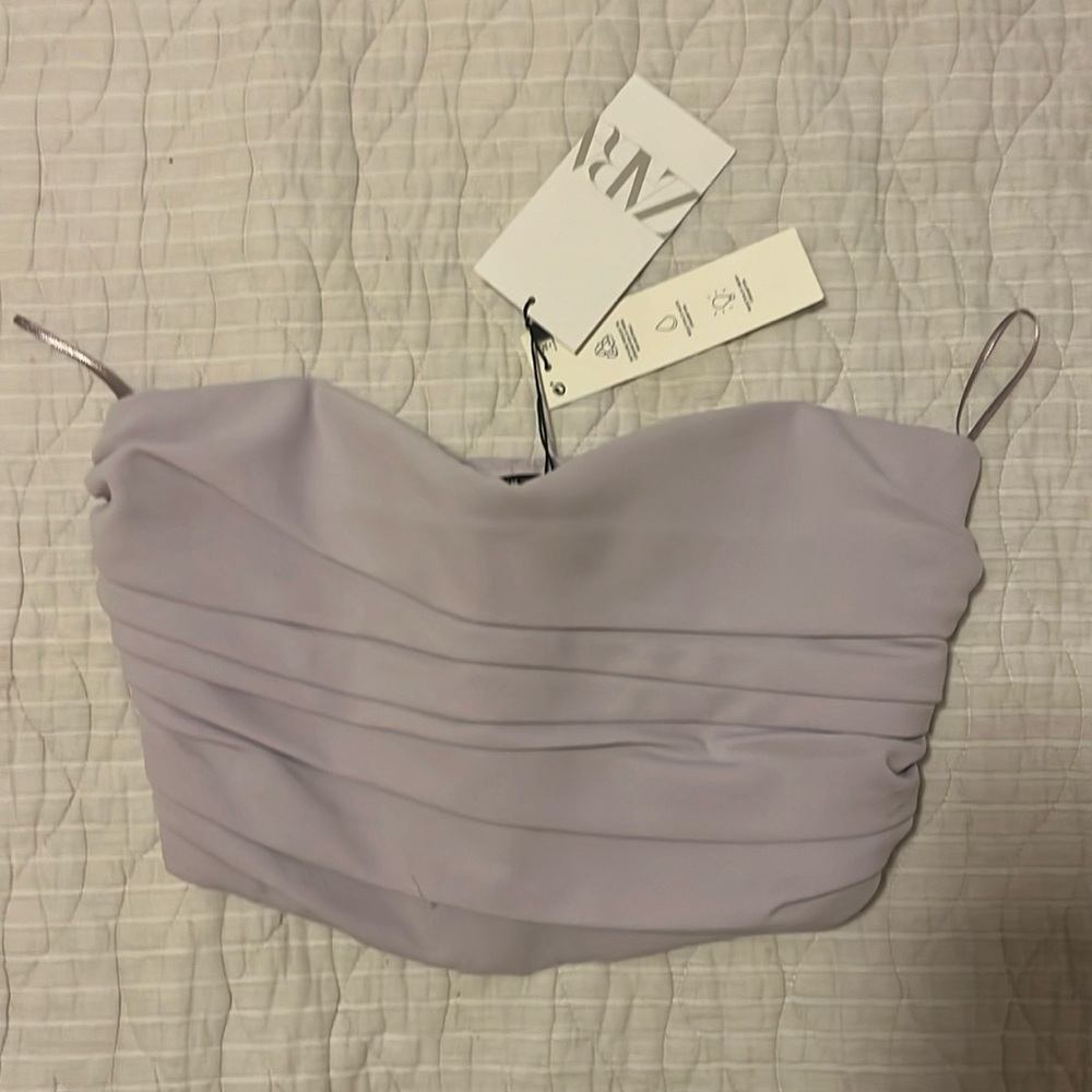Zara Lilac Bustier Size XS NWT